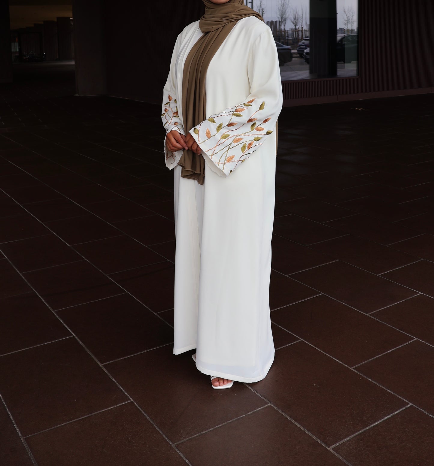 ABAYASET HAFSA (MOSSGREEN/PASTELORANGE)