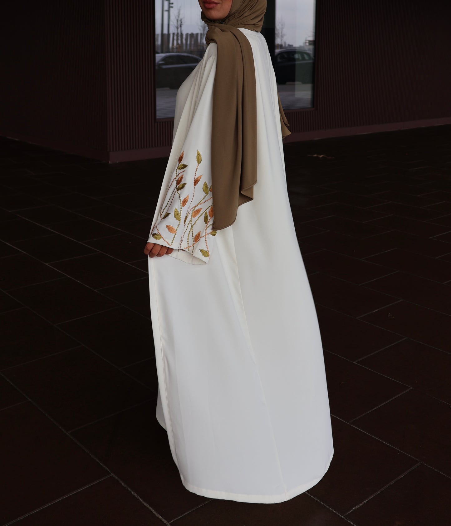 ABAYASET HAFSA (MOSSGREEN/PASTELORANGE)