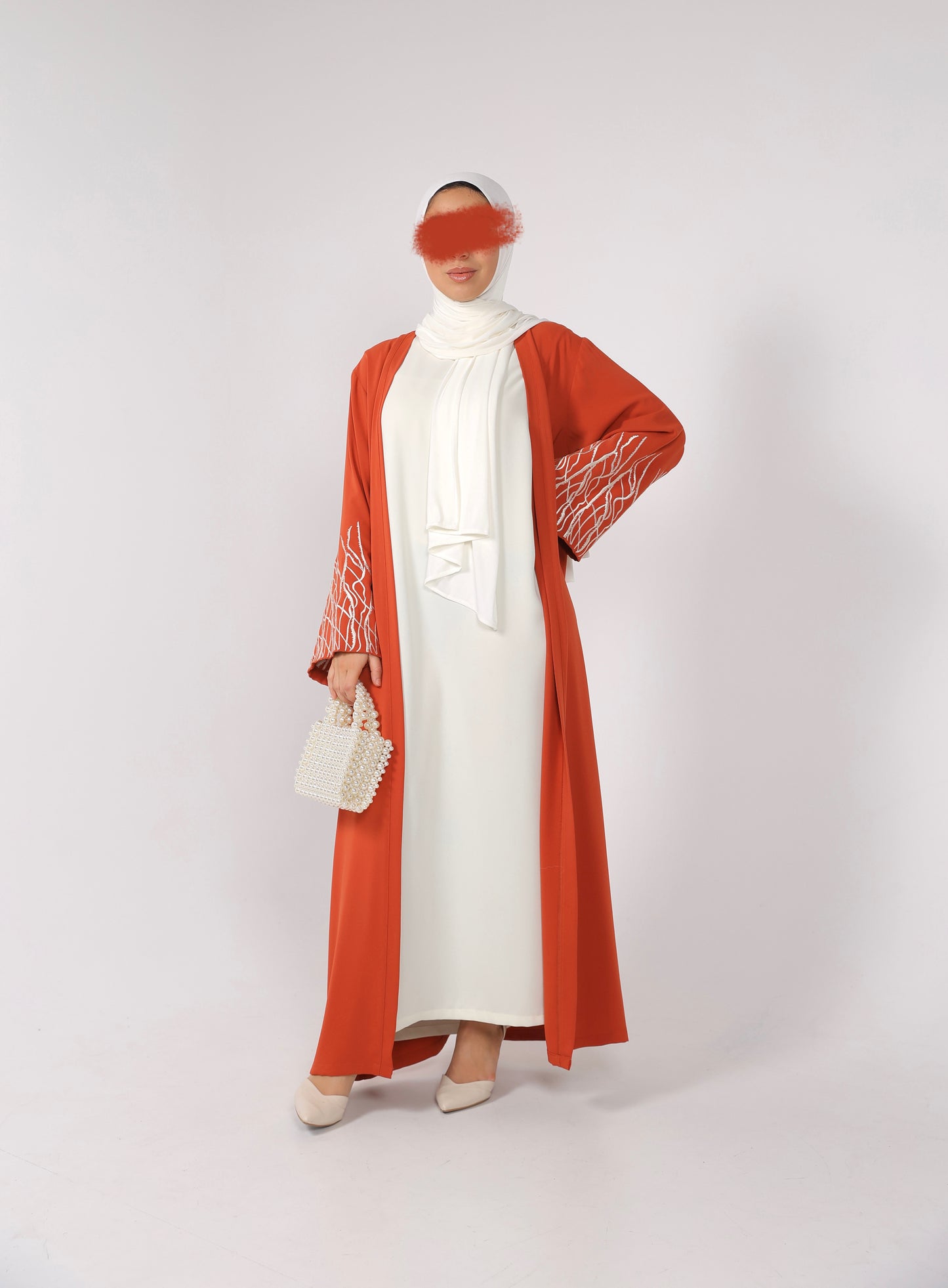 ABAYA ZAREENA (BURNT ORANGE)