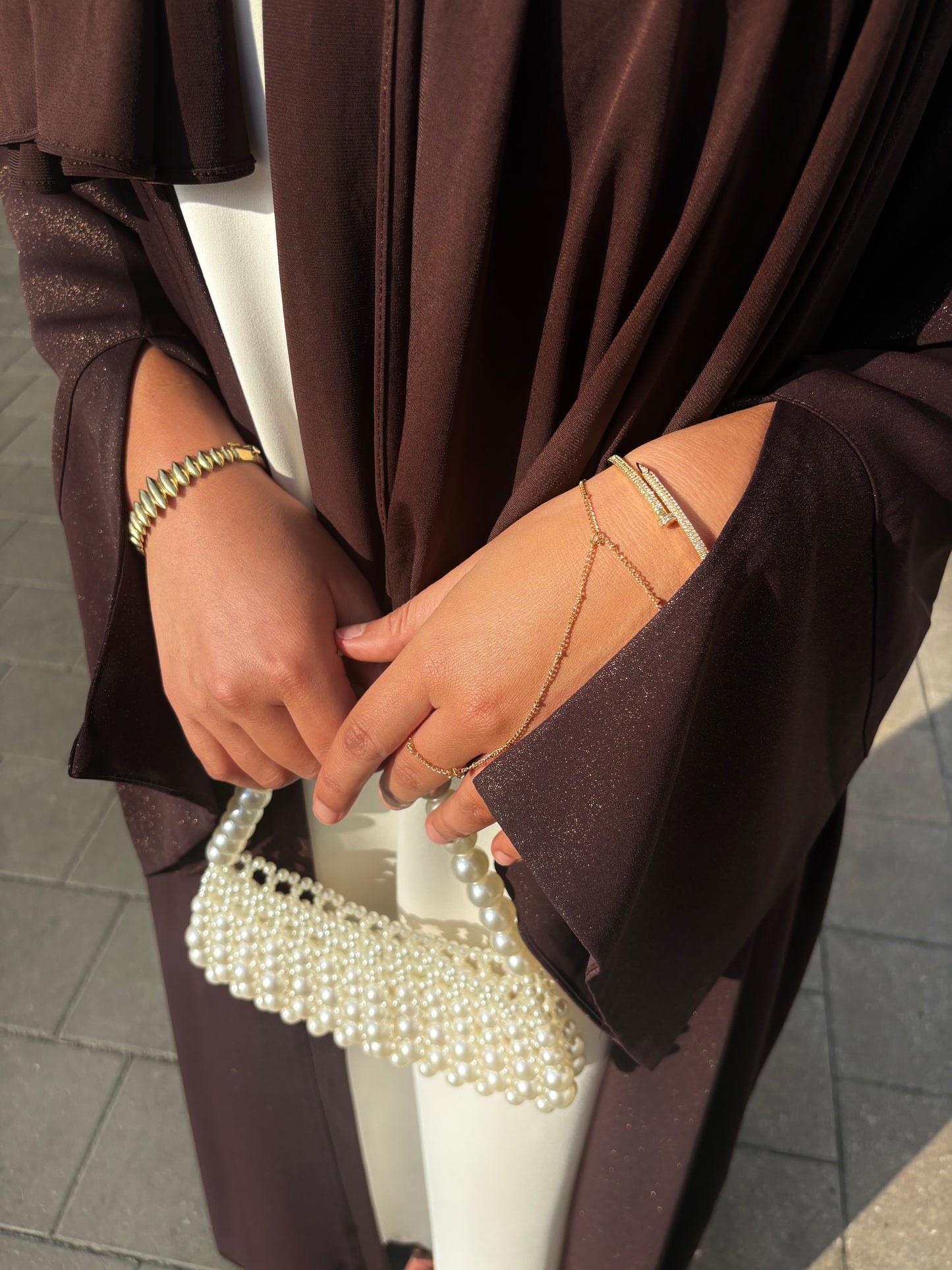 ABAYA KHOLOUD (BROWN|SPLIT)