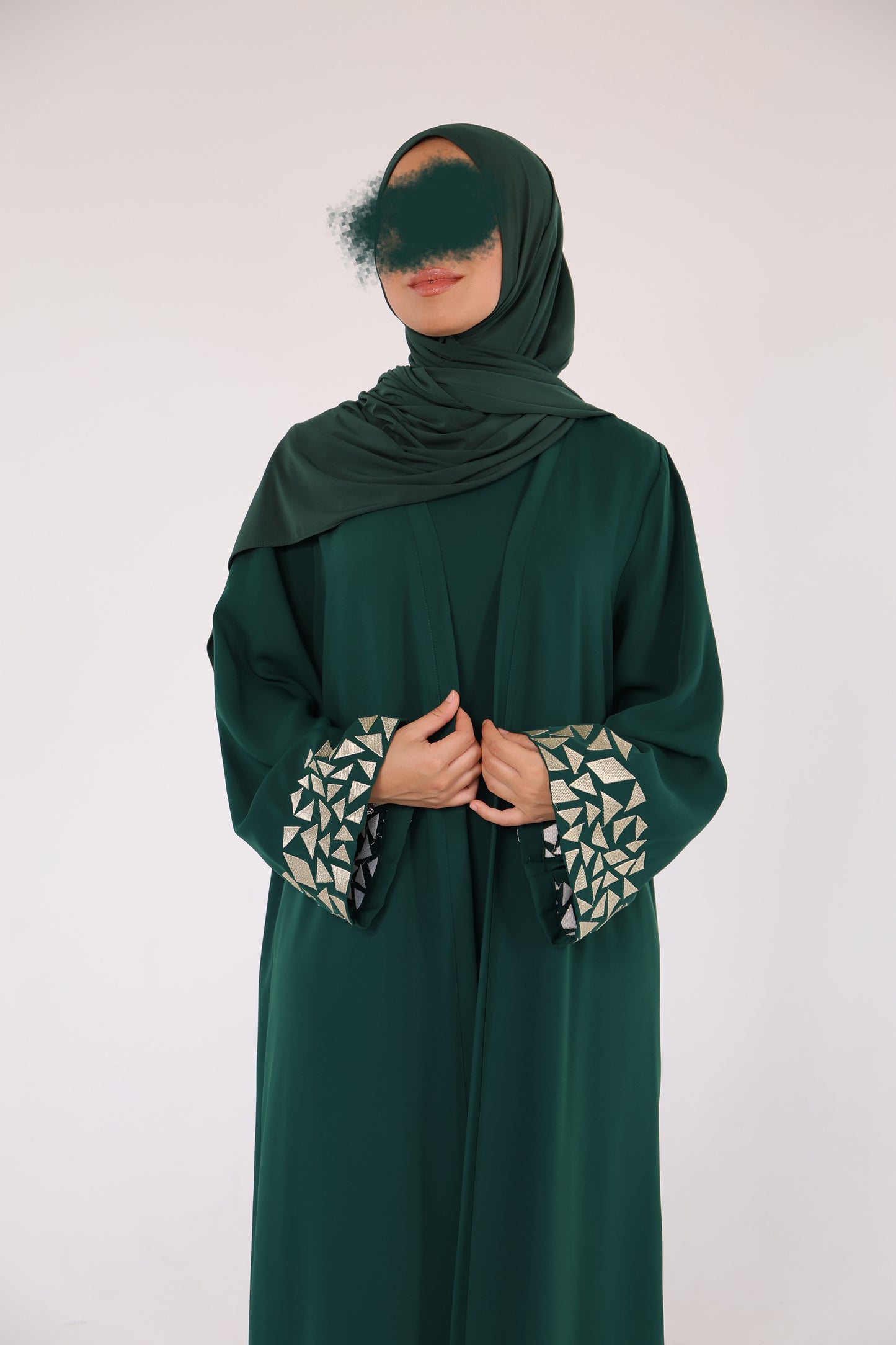 ABAYASET KENZA (DARKGREEN/GOLD)