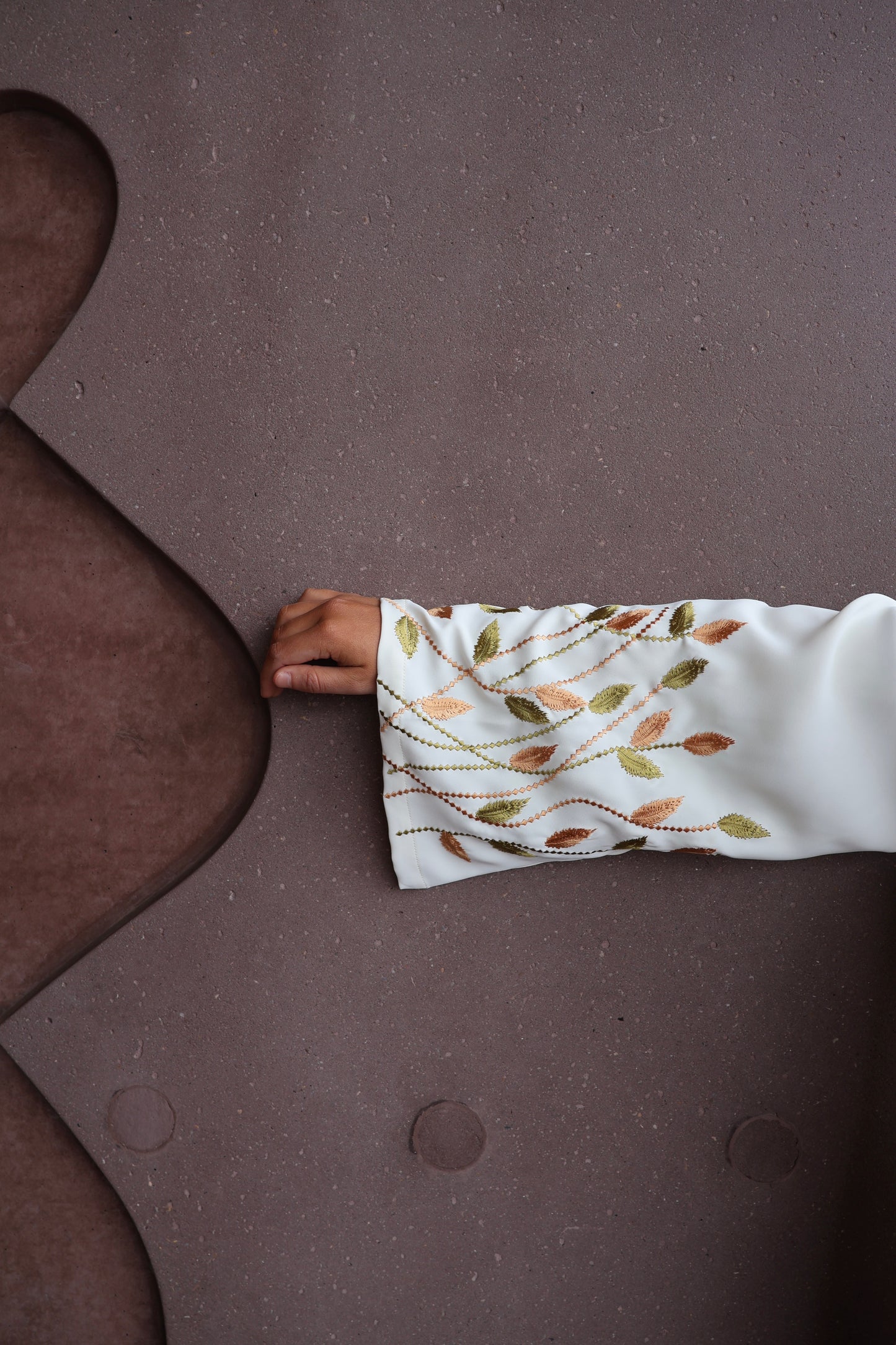 ABAYASET HAFSA (MOSSGREEN/PASTELORANGE)