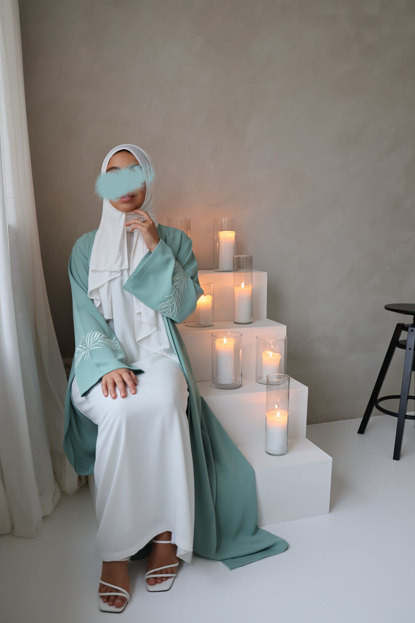 ABAYA SAKEENA (SKYBLUE)