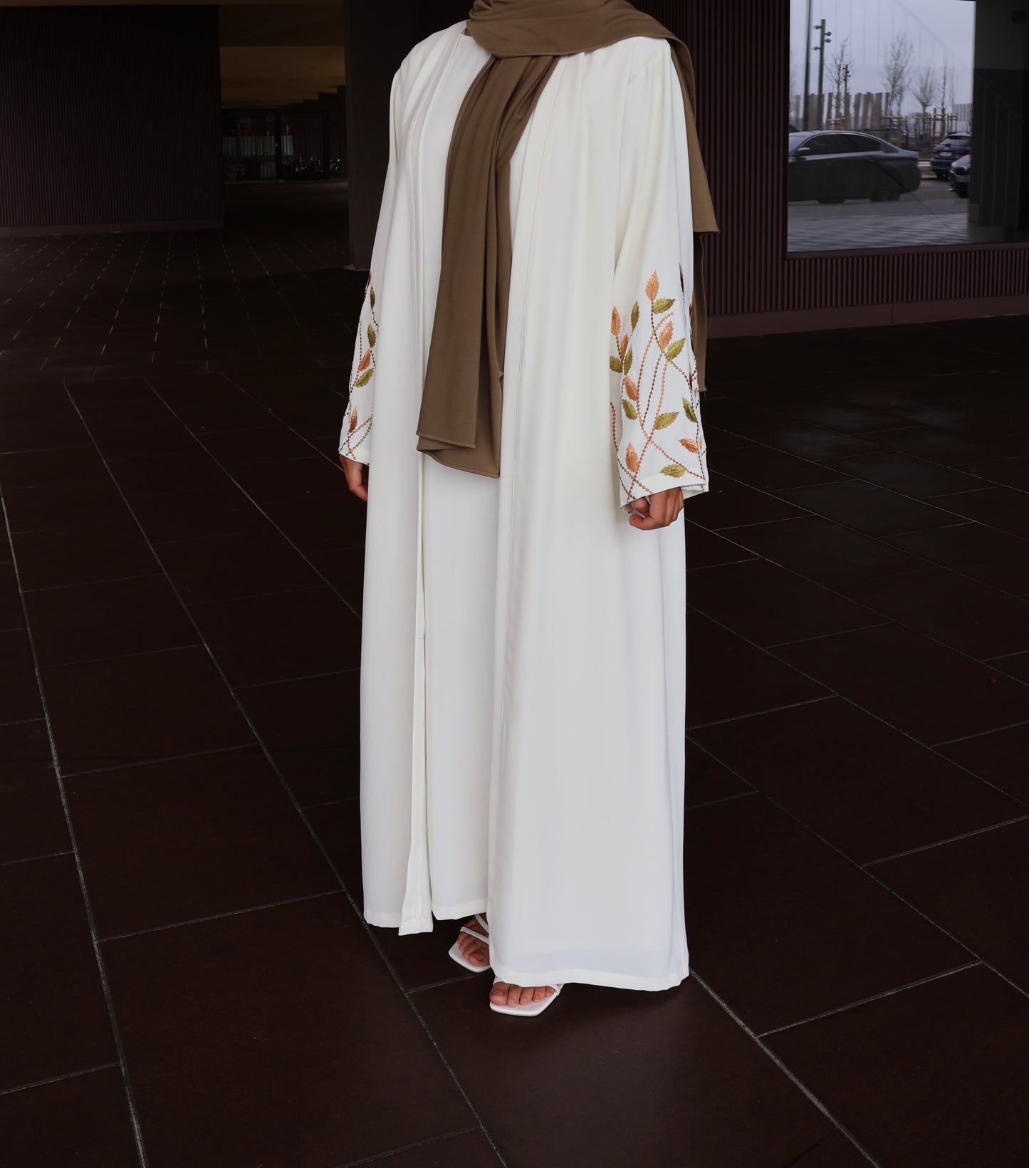 ABAYASET HAFSA (MOSSGREEN/PASTELORANGE)