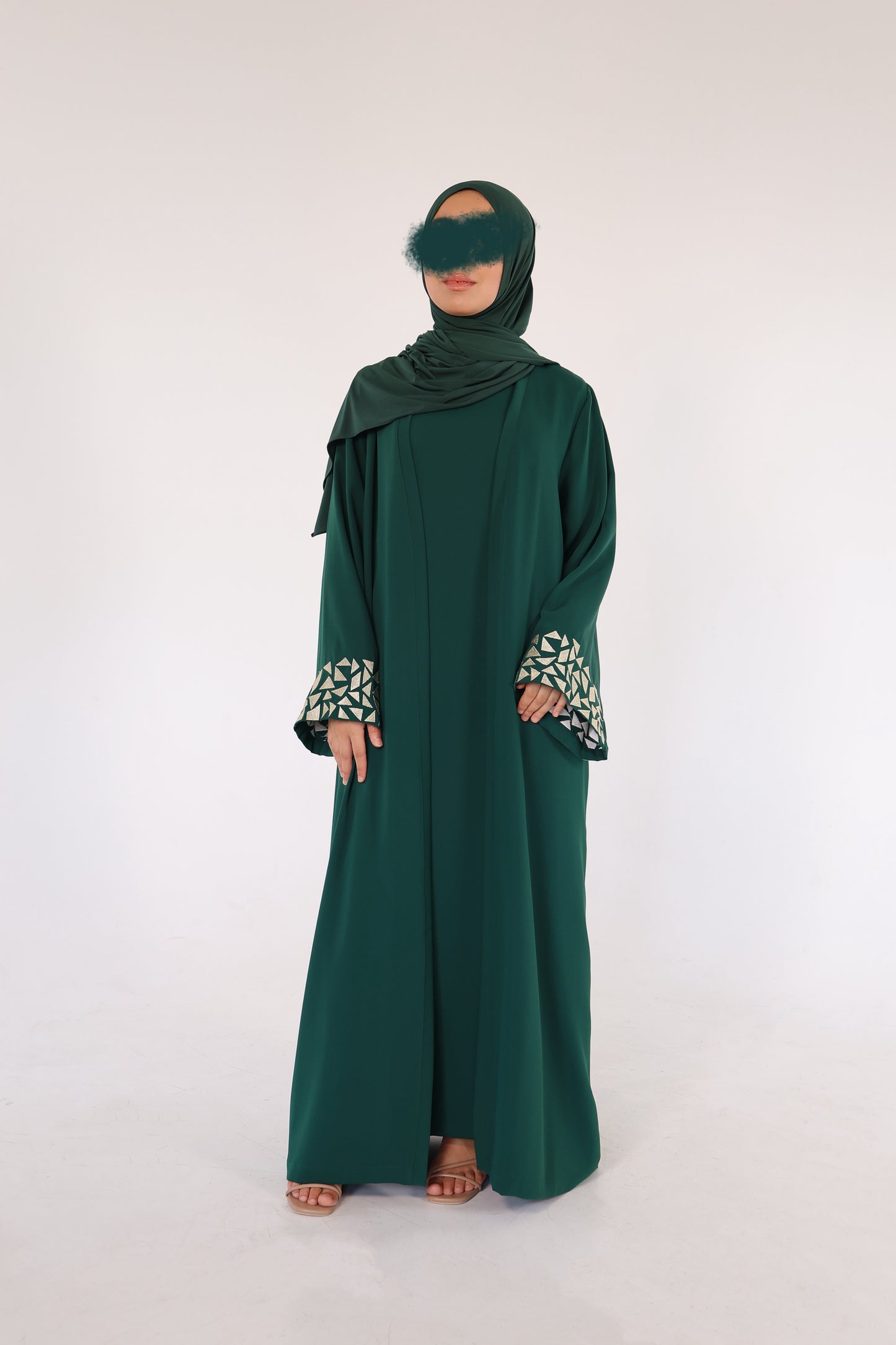 ABAYASET KENZA (DARKGREEN/GOLD)