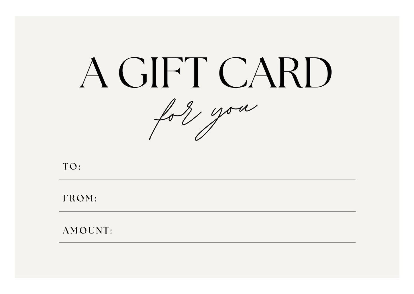 ABAYOUS GIFTCARD